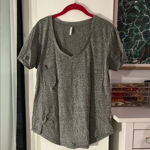 Z Supply Gray V-Neck Women's Top